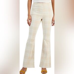 Tinseltown|Women's boho Flare checkered Jeans in neutral tan color•••NWT,size 11